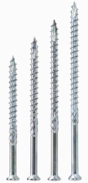 Vidascom Terrassenschrauben Holzkonstruktionsschrauben 6mm x 100mm bis 6mm x 200mm 50/100/200/500/1000 Stück Stahlverzinkt Torx30 Antrieb Hochwertige Qualität für Terrassenbau und Holzkonstruktionen